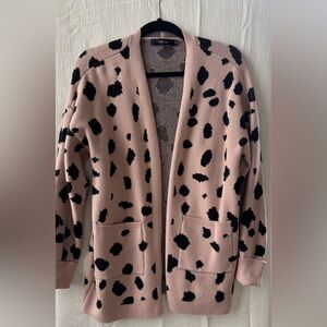 Pink and Black Polka Dot Cardigan